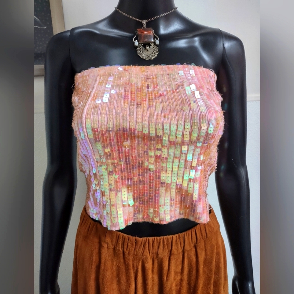 Y2K SEQUIN TUBE TOP